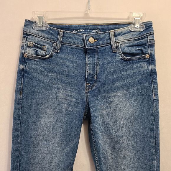 Old Navy Rockstar Super Skinny Jeans Mid Rise Women's 2 Raw Hem - Picture 8 of 10